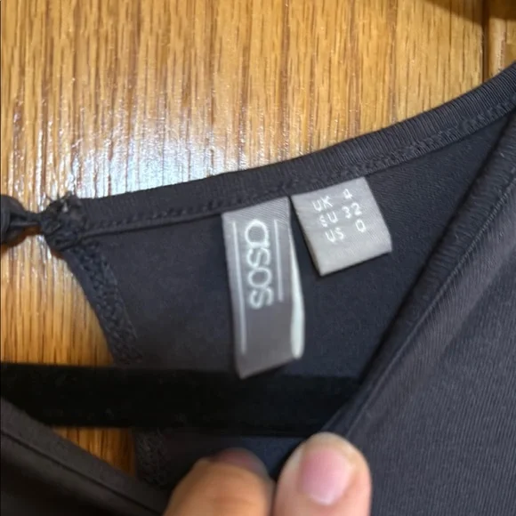 ASOS Black Sheath Jumpsuit Crew Neck Sleeveless - Picture 2 of 4